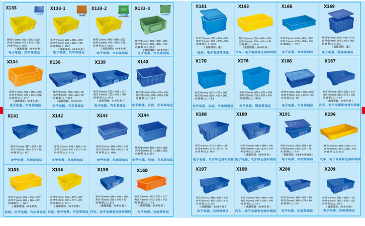沈陽塑料周轉箱X133-X209-沈陽興隆瑞