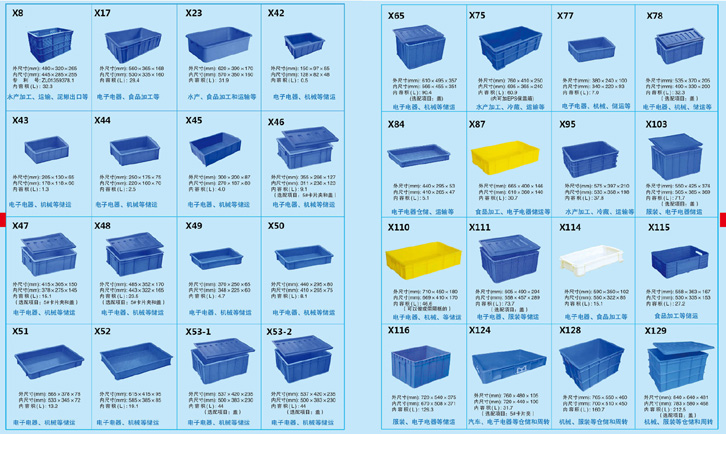 沈陽塑料周轉箱X8-X129-沈陽興隆瑞機械
