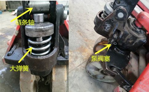 手動液壓叉車維修彈簧和泵塞更換-沈陽興隆瑞